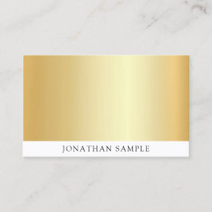 Elegante professionelle Gold Weiße moderne Vorlage Visitenkarte