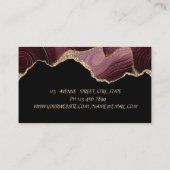 Elegante professionelle High Heels Burgundy Agate Visitenkarte (Rückseite)