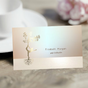 Elegante professionelle leuchtende Baum Mädchen Si Visitenkarte