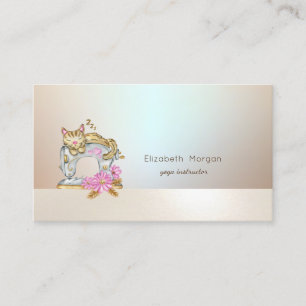 Elegante professionelle leuchtende Nähmaschinenkat Visitenkarte