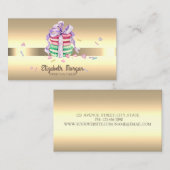Elegante professionelle Macarons Süßigkeiten Bäcke Visitenkarte (Vorne/Hinten)