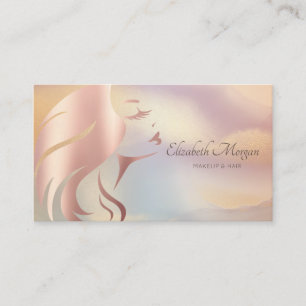 Elegante professionelle Mädchen-Gesichtssilhouette Visitenkarte