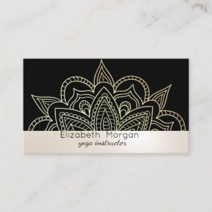 Elegante professionelle Mandala-schwarze Yoga-Inst Visitenkarte