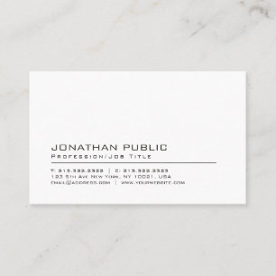 Elegante professionelle moderne minimalistische Vo Visitenkarte