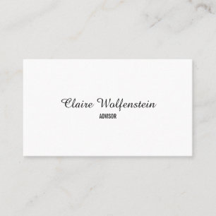 Elegante professionelle Schwarz-Weiß-Schrift Visitenkarte