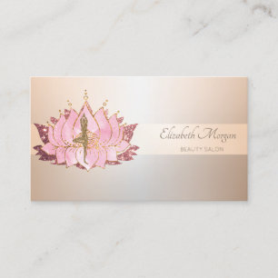 Elegante professionelle Streifen Glitter Mädchen L Visitenkarte