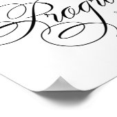 Elegante Programme Schwarzes Script | Horizontale Poster (Ecke)