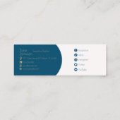 Elegante Property Broker QR Code Business Card Mini Visitenkarte (Rückseite)