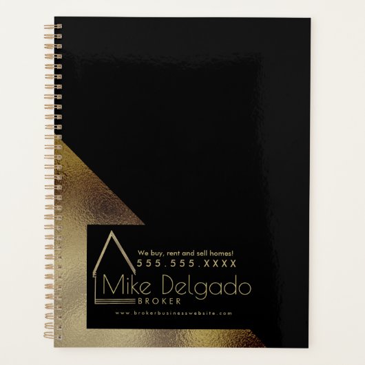 Elegante Property Manager Broker Zuhause Business Planer (Vorderseite)