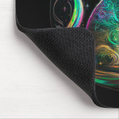 Elegante Psychedelic Cat Moderne Kunst | Mousepad (Ecke)