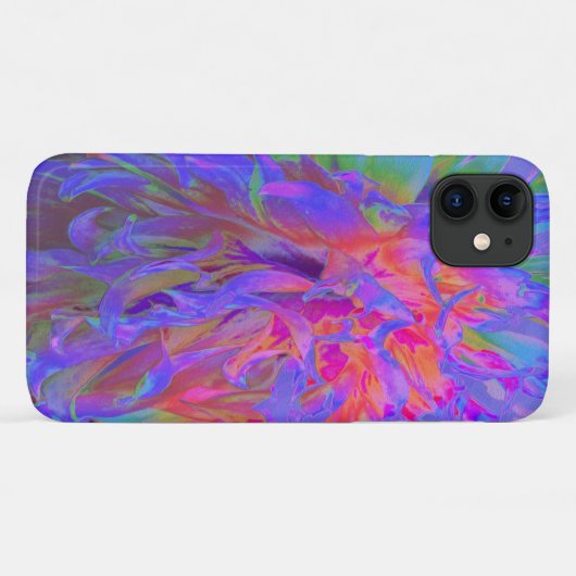 Elegante Psychedelic Decorative Dahlia Blume Case-Mate iPhone Hülle (Rückseite (Horizontal))