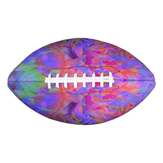 Elegante Psychedelic Decorative Dahlia Blume Football (Vorderseite)