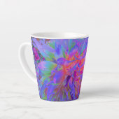 Elegante Psychedelic Decorative Dahlia Blume Milchtasse (Linke Ecke)