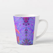 Elegante Psychedelic Decorative Dahlia Blume Milchtasse (Rechts)