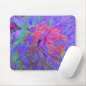 Elegante Psychedelic Decorative Dahlia Blume Mousepad (Mit Mouse)