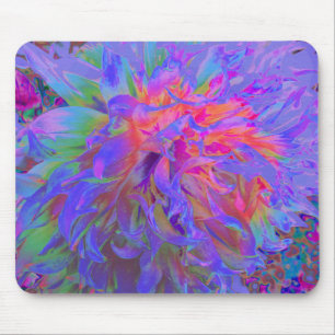 Elegante Psychedelic Decorative Dahlia Blume Mousepad