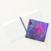 Elegante Psychedelic Decorative Dahlia Blume Notizblock (Innenseite)