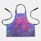 Elegante Psychedelic Decorative Dahlia Blume Schürze (Vorderseite)