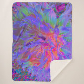 Elegante Psychedelic Decorative Dahlia Blume Sherpadecke (Vorderseite)