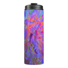 Elegante Psychedelic Decorative Dahlia Blume Thermosbecher