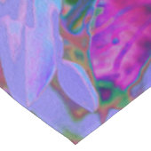 Elegante Psychedelic Decorative Dahlia Blume Tischdecke (Schrägansicht)