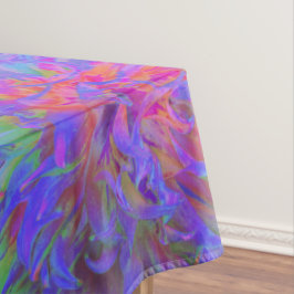 Elegante Psychedelic Decorative Dahlia Blume Tischdecke