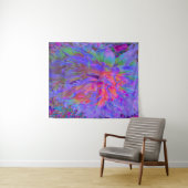 Elegante Psychedelic Decorative Dahlia Blume Wandteppich (Beispiel (Horizontal))