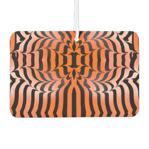 Elegante Psychedelic Orange Black Tiger Skin Print Autolufterfrischer