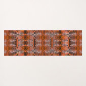 Elegante Psychedelic Orange Black Tiger Skin Print Yogamatte (Rückseite (Horizontal))