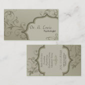 Elegante Psychologe-Geschäfts-Karte - grüner Visitenkarte (Vorne/Hinten)