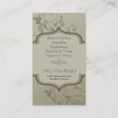 Elegante Psychologe-Geschäfts-Karte - grüner Visitenkarte (Rückseite)