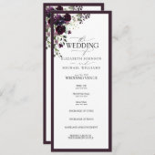 Elegante Pum Lila Mauve Floral Wasserfarbe Programm (Vorne/Hinten)