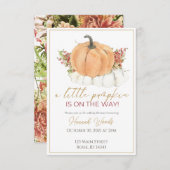 Elegante Pumkin Blumendusche Einladung (Vorne/Hinten)