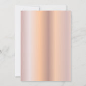 Elegante Pumpkin, Blütendusche, Rose Gold Baby Sho Einladung (Rückseite)