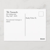 Elegante Pumpkin Botanischer Erntedank Mittagessen Postkarte (Rückseite)