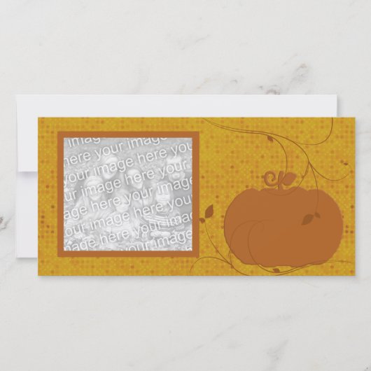 Elegante Pumpkin Foto-Karte (Vorderseite)
