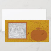 Elegante Pumpkin Foto-Karte (Vorne/Hinten)