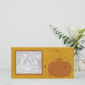 Elegante Pumpkin Foto-Karte (Stehend Vorderseite)
