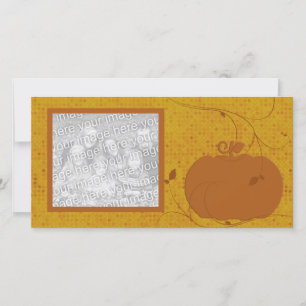 Elegante Pumpkin Foto-Karte
