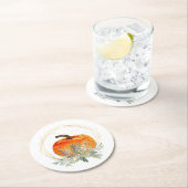 Elegante Pumpkin-Untersetzer Runder Pappuntersetzer (Vor Ort)