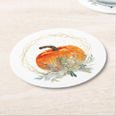Elegante Pumpkin-Untersetzer Runder Pappuntersetzer (Angewinkelt)
