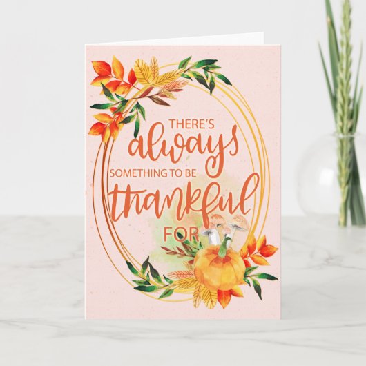 Elegante Pumpkins - immer etwas zum Danken Karte (Vorderseite)