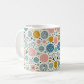 Elegante Punkte und Wellen Kaffee Tasse (Vorderseite Links)