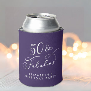 Elegante Purple 50. Geburtstagsfeier Dosenkühler