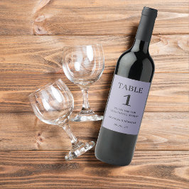 Elegante Purpur Hochzeit Weinetikett