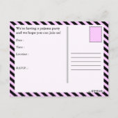 elegante Pyjama-Party Einladung (Rückseite)