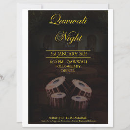 Elegante Qawwali Night Invitation Card