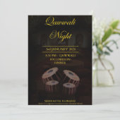 Elegante Qawwali Night Invitation Card Programm (Stehend Vorderseite)