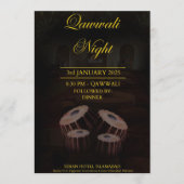 Elegante Qawwali Night Invitation Card Programm (Vorderseite)