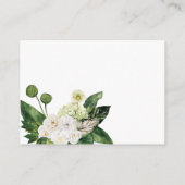 Elegante QR Code Botanische Hochzeitskanzlei Begleitkarte (Rückseite)